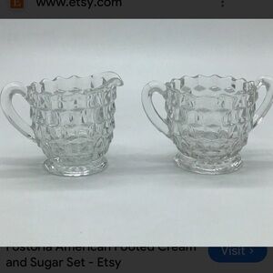 Fostoria cream & sugar set Vintage